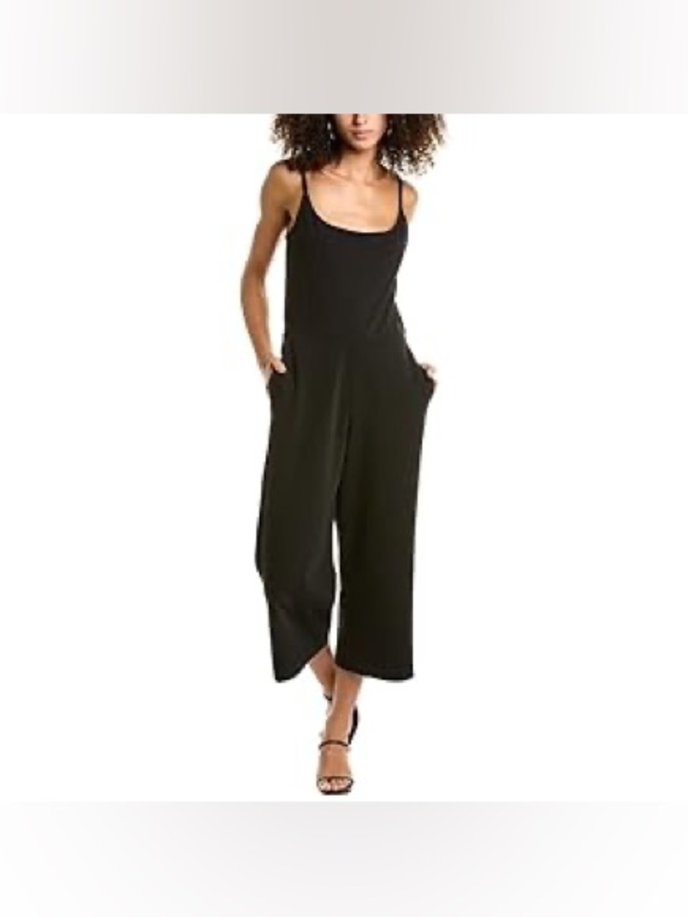 NEW Vince Scoop Neck Cotton Jumpsuit - Black (Sm)